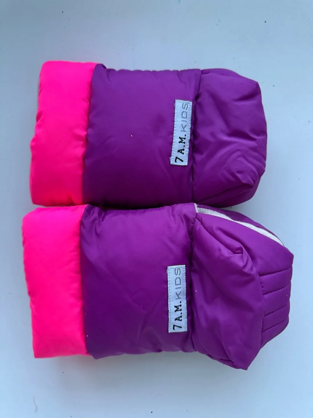 7 A.M. Enfant Kids Purple & Hot Pink Mittens